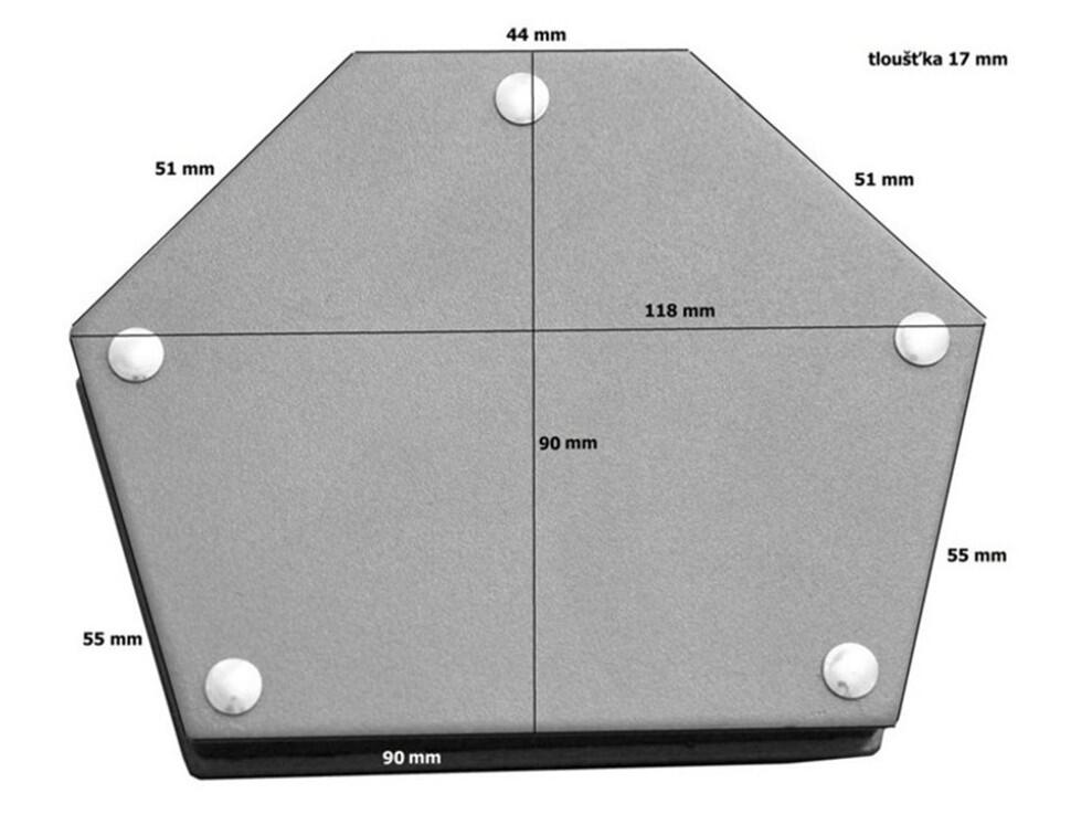 42.04-432-22 magnet uhlový 6-hranný, nosnosť do 22kg