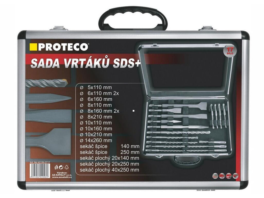 09-2717 sada vrtáků a sekáčů SDS+ 17-dílná