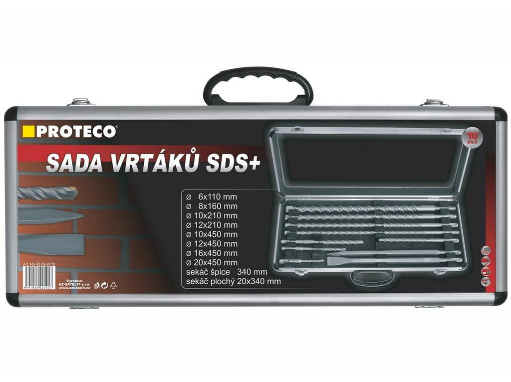 09-2710 sada vrtáků a sekáčů SDS+ 10-dílná