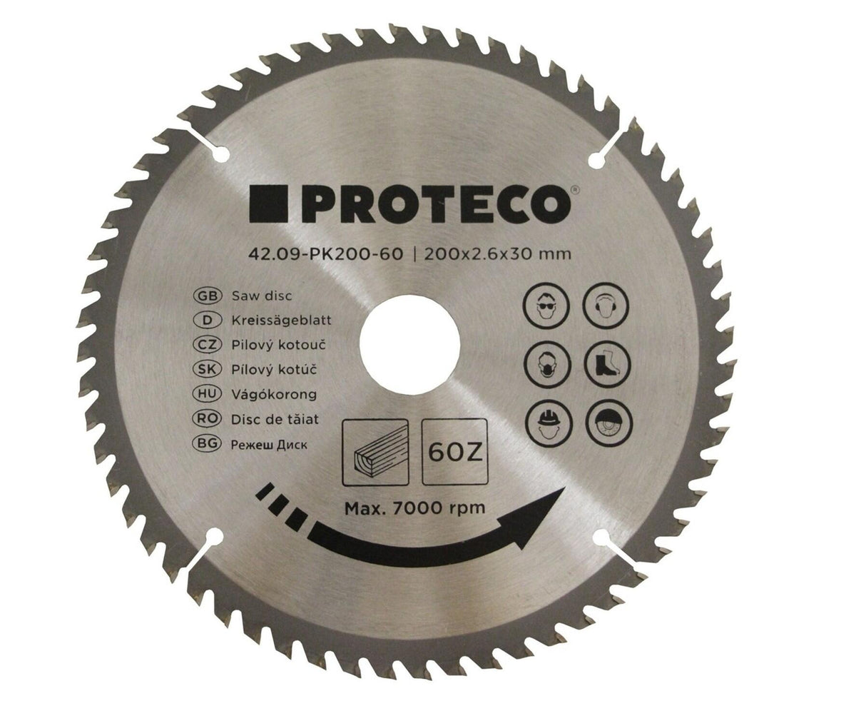 09-PK200-60 kotouč pilový SK 200x2.6x30 60z + redukce 30/20 mm