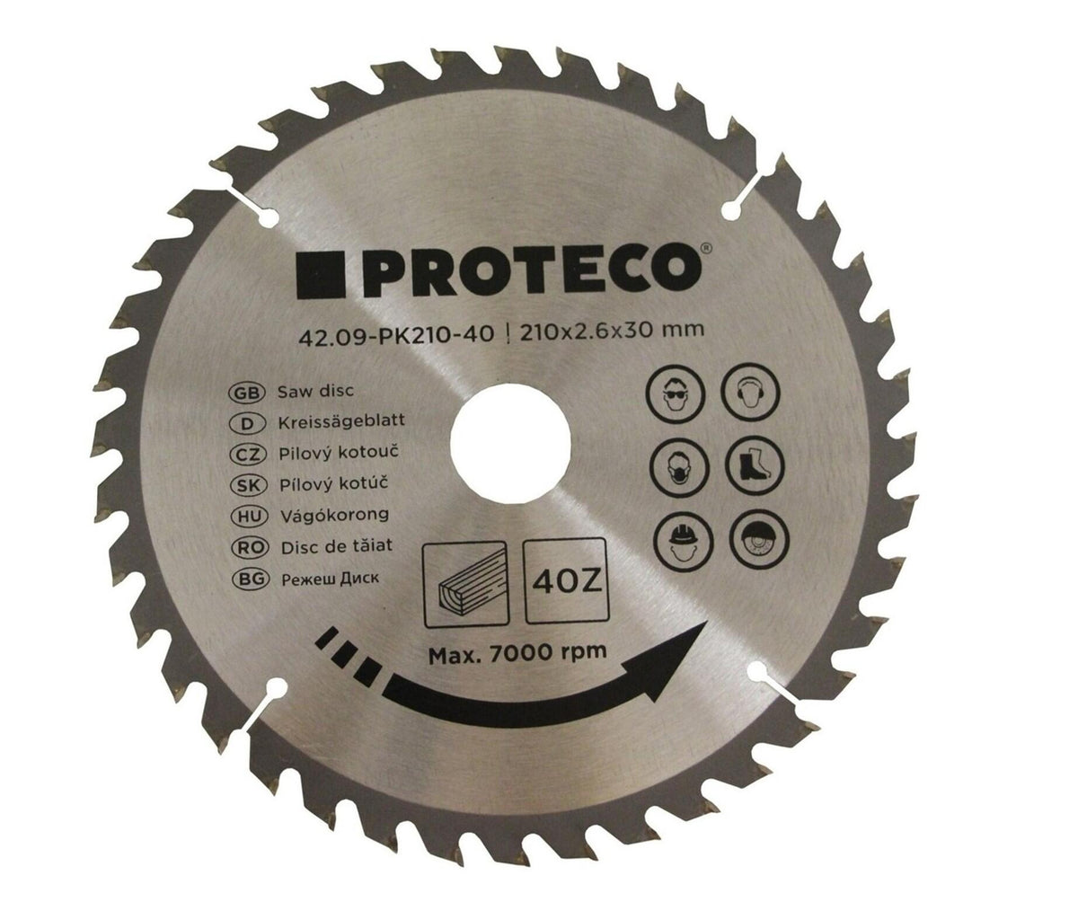 09-PK210-40 kotouč pilový SK 210x2.6x30 40z + redukce 30/20 mm