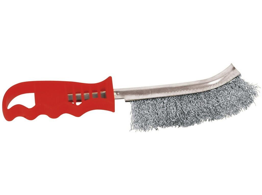 237-11 kartáč ruční jednořadý Fe, červená plast.rukojeť