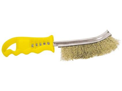 237-12 kartáč ruční jednořadý MsFe, žlutá plast.rukojeť