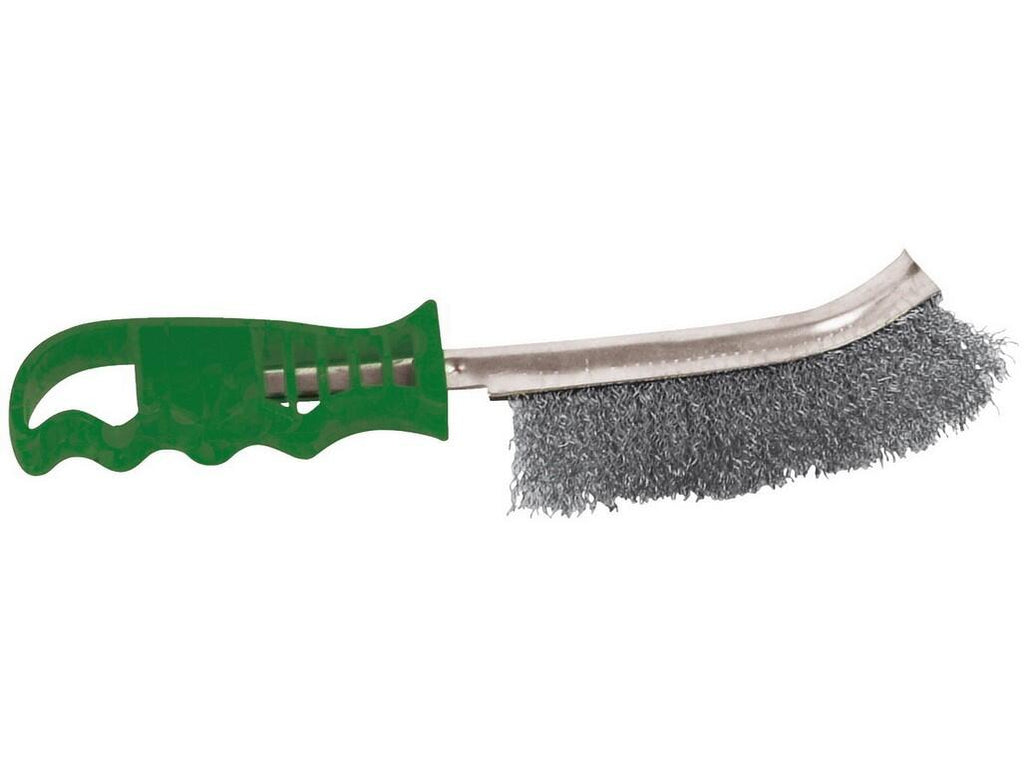 237-13 kartáč ruční jednořadý NEREZ, zelená plast.rukojeť