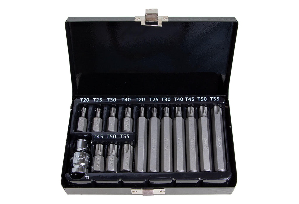 01-01255 sada bitů 10mm 15-dílná TRX v plech. kazetě