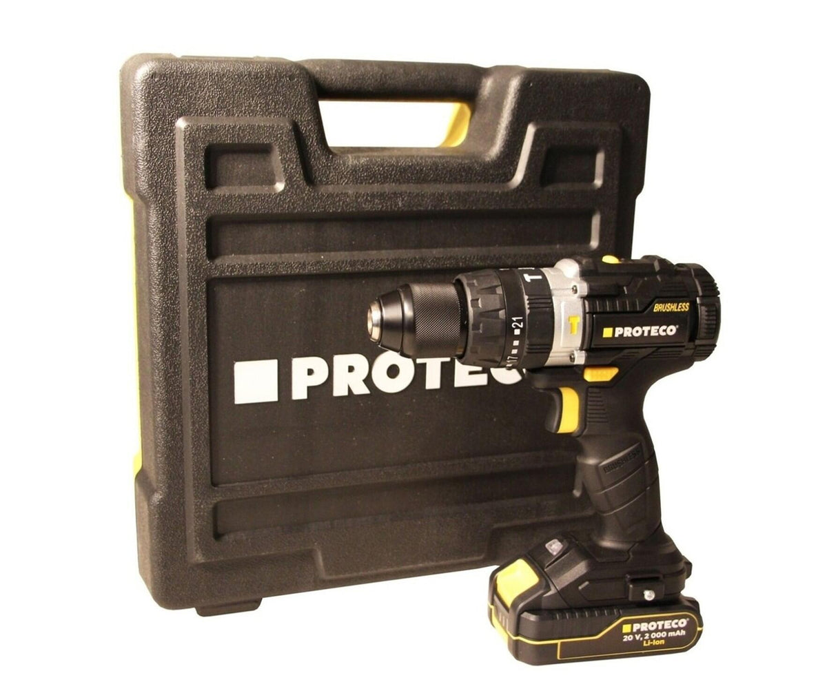 PROTECO 51.10-AV-20-02 vrtačka s příklepem akumulátorová 2-13mm 20V, 1 akumulátor
