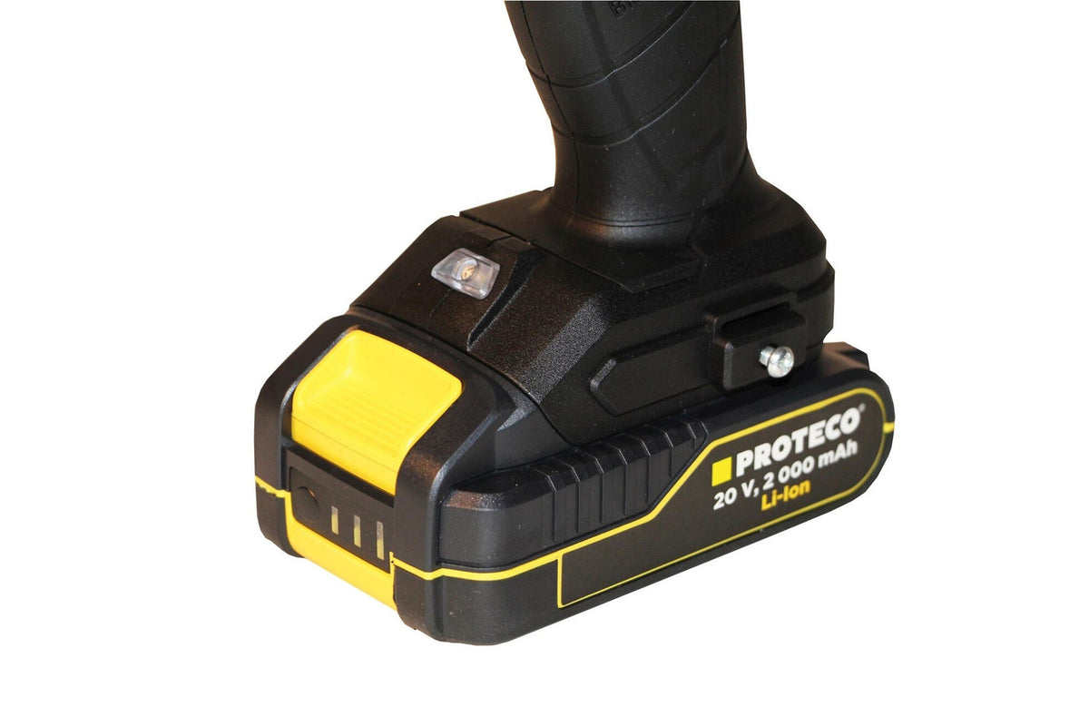PROTECO 51.10-AV-20-02 vrtačka s příklepem akumulátorová 2-13mm 20V, 1 akumulátor