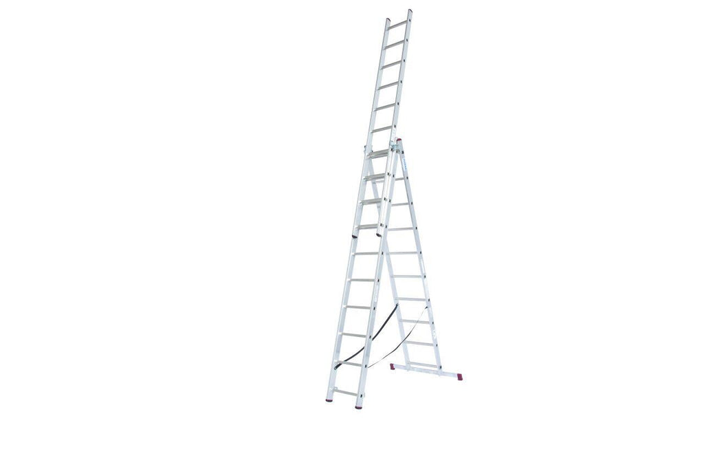 10.66-S-3-10-KR žebřík trojdílný 3x10 s úpravou na schody 285/448/615 cm