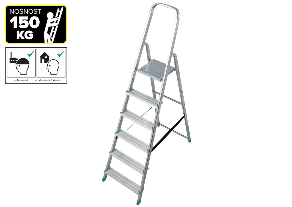 6616-KR schůdky Al 6-stupňové, nosnost 150kg