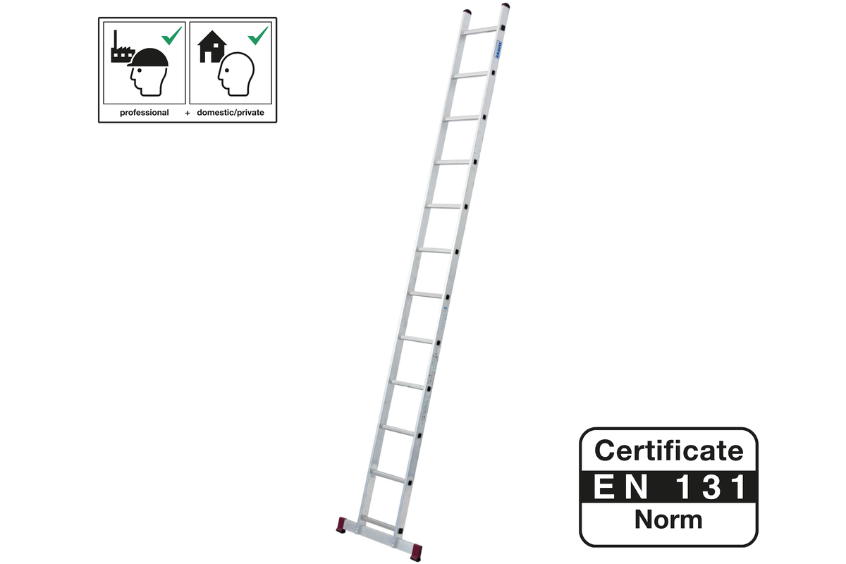 10.66-1-12-KR žebřík opěrný hliníkový 12 příček 335cm se stabilizátorem