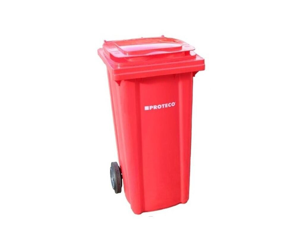 10.86-P240-CR popelnice 240 L plastová červená s kolečky