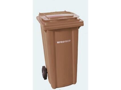 10.86-P240-HN popelnice 240 L plastová hnědá s kolečky