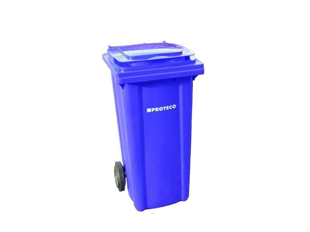 10.86-P120-MO popelnice 120 L plastová modrá s kolečky